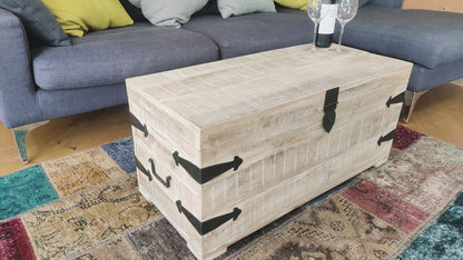 Polished Raw Mango Chest Coffee Table